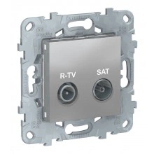 Schneider Electric NU545530 Розетка TV-FM-SAT оконечная, алюминий