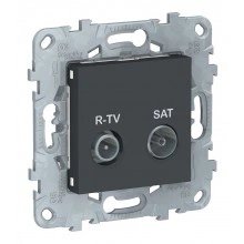 Schneider Electric NU545554 Розетка TV-FM-SAT оконечная, антрацит