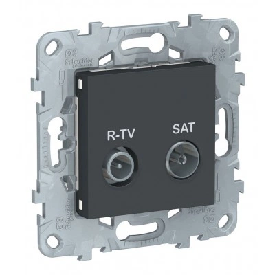 Schneider Electric NU545554 Розетка TV-FM-SAT оконечная, антрацит Schneider Electric NU545554 Розетка TV-FM-SAT оконечная, антрацит