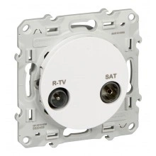 Розетка TV-SAT Schneider Electric ODACE, оконечная, белый