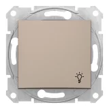 Schneider Electric SDN0900168 — кнопочный выключатель, титан, с маркировкой «свет»