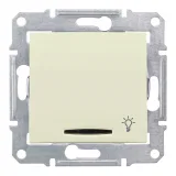 Schneider Electric SDN1800147 кнопка 1-клавишная, с подсветкой, скрытый монтаж, бежевый