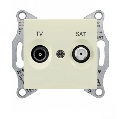 Schneider Electric SDN3401947 TV/SAT розетка проходная, бежевый, Sedna Schneider Electric SDN3401947 TV/SAT розетка проходная, бежевый, Sedna