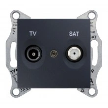 Розетка TV-SAT Schneider Electric SEDNA, проходная, графит