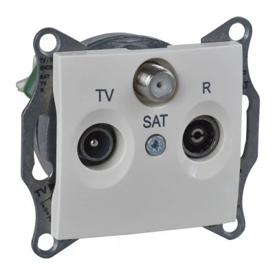Розетка TV-FM-SAT Schneider Electric SEDNA, проходная, бежевый Розетка TV-FM-SAT Schneider Electric SEDNA, проходная, бежевый