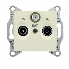 Розетка TV-FM-SAT Schneider Electric SEDNA, проходная, бежевый