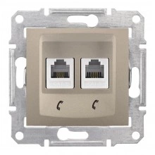 Schneider Electric SDN4201168 розетка двойная телефонная RJ11, титан