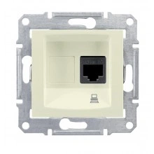 Розетка компьютерная RJ45 Cat.5 Schneider Electric SEDNA, бежевый