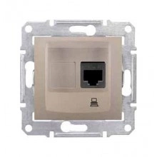 Розетка компьютерная RJ45 Cat.6 Schneider Electric SEDNA, титан