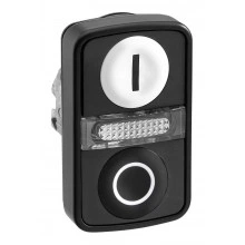 Головка кнопки двойная с маркировк + LED ZB4BW7A17217