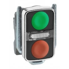 Головка кнопки двойная без маркир + LED ZB4BW7A3740