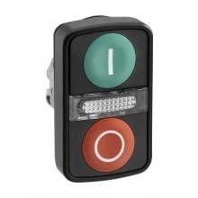 Головка кнопки двойная с маркировк + LED ZB4BW7A37417