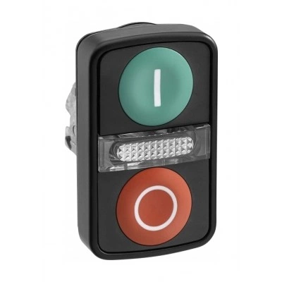 Головка кнопки двойная с маркировк + LED ZB4BW7A37417 Головка кнопки двойная с маркировк + LED ZB4BW7A37417