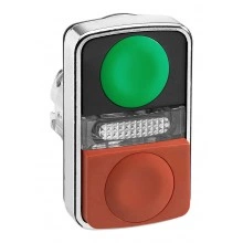 Головка кнопки двойная без маркир + LED ZB4BW7L3740