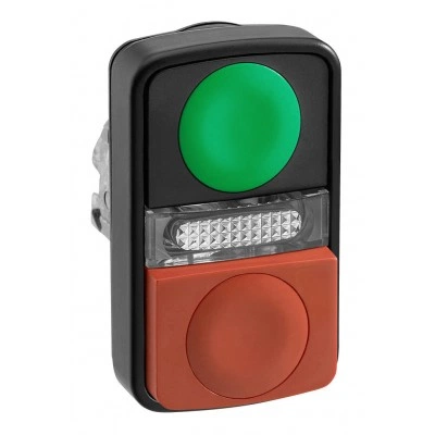 Головка кнопки двойная без маркир + LED ZB4BW7L37407 Головка кнопки двойная без маркир + LED ZB4BW7L37407