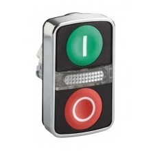 Головка кнопки двойная с маркировк + LED ZB4BW7L37417