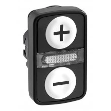 Головка кнопки двойная с маркировк + LED ZB5AW7A1715
