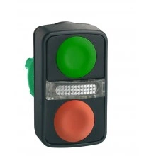Головка кнопки двойная без маркир + LED ZB5AW7A3740
