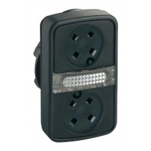 Головка кнопки двойная без вставок + LED ZB5AW7A9