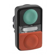 Головка кнопки двойная без маркир + LED ZB5AW7L3740