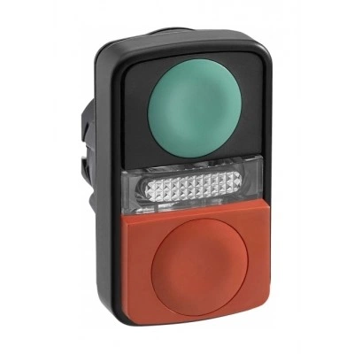 Головка кнопки двойная без маркир + LED ZB5AW7L3740 Головка кнопки двойная без маркир + LED ZB5AW7L3740