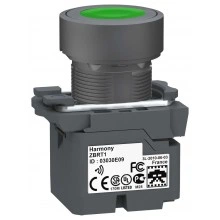 Кнопка Schneider Electric Harmony 22 мм, IP65, Зеленый