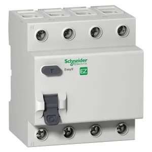 Schneider Electric Easy9 EZ9R34425 Устройство защитного отключения (УЗО), 4 полюса, 25 А, 30 мА, тип AC (ШНАЙДЕР) Schneider Electric Easy9 EZ9R34425 Устройство защитного отключения (УЗО), 4 полюса, 25 А, 30 мА, тип AC (ШНАЙДЕР)