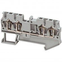 NSYTRR24 SE Universal Enclosures  клеммник пруж проход 2,5ММ2 4ТЧК серый