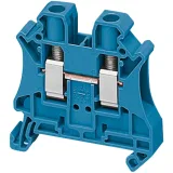 Schneider Electric NSYTRV62BL - проходная винтовая клеммная колодка, 1 полюс, 2 точки, синий
