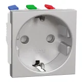 Schneider Electric UNICA MODULAR NU305730 розетка с заземляющим контактом, 16 А, 250 В, алюминий