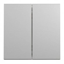NU321330 Выключатель на 2 модуля двухклавишный проходной Schneider Electric Unica Modular, на клеммах, алюминий