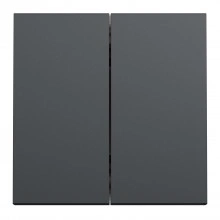 NU321354 Выключатель на 2 модуля двухклавишный проходной Schneider Electric Unica Modular, на клеммах, антрацит