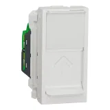 NU341018 SE UNICA MODULAR РОЗЕТКА компьютерная, RJ45, одиночная, кат. 5е UTP, 1 модуль, БЕЛЫЙ