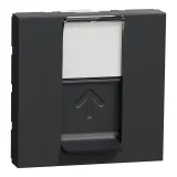 Schneider Electric NU341154 розетка компьютерная одиночная Unica Modular, RJ45, Cat. 5e, антрацит