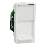 Schneider Electric NU341618 розетка компьютерная одиночная, RJ45, категория 6 STP, белый, 1 модуль, серия Unica Modular