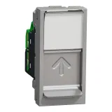 NU341630 SE UNICA MODULAR РОЗЕТКА компьютерная, RJ45, одиночная, кат. 6 STP, 1 модуль, АЛЮМИНИЙ