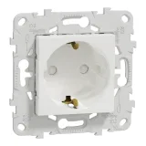 Schneider Electric NU503718 Розетка с заземлением, со шторками, 16 А, 250 В, белая