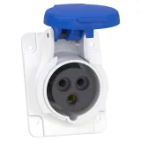 Schneider Electric PratiKa PKF16F423 розетка панельная угловая 16 А, 2P+E, IP44, 220 В