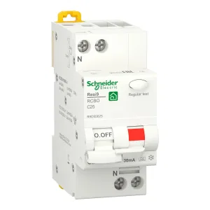 Schneider Electric Resi9 R9D55625 Автоматический выключатель дифференциального тока (АВДТ) 25 А, 30 мА, тип A (ШНАЙДЕР) Schneider Electric Resi9 R9D55625 Автоматический выключатель дифференциального тока (АВДТ) 25 А, 30 мА, тип A (ШНАЙДЕР)