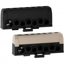 R9H13411P SE шина P/P PRAGMA 1X35КВ.мм И 6X16КВ.мм винт. заж. черный/серый до 125А