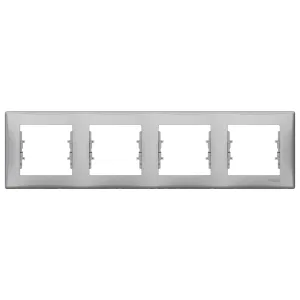 Schneider Electric Sedna SDN5800760 рамка 4-постовая, горизонтальная, алюминий (ШНАЙДЕР) Schneider Electric Sedna SDN5800760 рамка 4-постовая, горизонтальная, алюминий (ШНАЙДЕР)